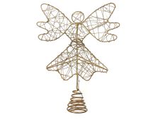 Santa's Helper Christmas Tree Angel Topper - Elegant Ornament for Festive Trees