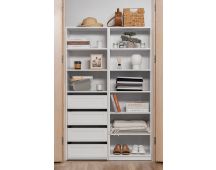 GENEVA THREE SHELF/FOUR DRAWER BUILT IN WARDROBE - HAMPTONS