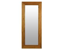 Manhattan Solid Timber Frame Wall Mirror - Light Pecan