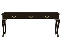 Queen Anne 3 Drawer Sofa Table - Chocolate