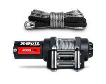 X-BULL 4500LB Electric Winch 12V Winch Boat Trailer ATV Steel Cable With 5.5MX13M Synthetic Rope Grey