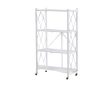 EKKIO Foldable Storage Shelf 4 Tier (White)