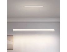 Modern Minimalist Trapezoid Pendant Light Adjustable LED Bar Light White