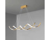 120cm Modern Minimalist Titanium Gold Pendant Light Adjustable LED Chandelier