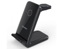 CHOETECH T608-F-BK 15W 4-in-1 Wireless Charger Stand for iWatch and Samsung Watch (Black)