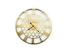 Quatrefoil 80cm Wall Clock -Gold