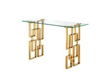 Royale Gold Console Table - White Marble