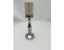 Pillar Silver Candle Holder - set of 2