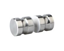 Shower Glass Door Knob Bathroom Round Back-to-Back Handle SUS304 Brushed Nickel