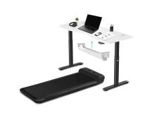 WalkingPad C2 Treadmill + ErgoDesk Automatic Standing Desk 1500mm in White/Black + Cable Management Tray