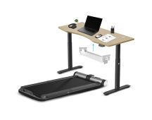 WalkingPad MC21 with Dual Motor Automatic Standing Desk 150cm in Oak and Cable Management