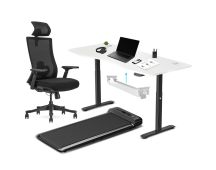 Lifespan Fitness WalkingPad M2 + ErgoDesk 1800mm White + Cable Management + DM9 Chair