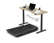 LSG Pacer M5 with Dual Motor Automatic Standing Desk 150cm in Oak/Black and Cable Management