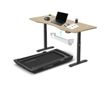 LSG Pacer M5 with Dual Motor Automatic Standing Desk 180cm in Oak/Black and Cable Management