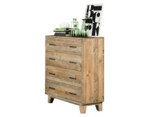 Tallboy with 4 Storage Drawers in Wooden Light Brown Colour