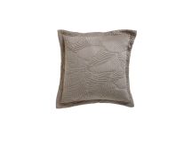 Bianca Kairo Taupe Square Filled Cushion