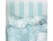 Bianca Florence White Blue Euro Pillowcases in Pair