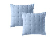 Bianca Pair of Langston Blue European Pillowcases