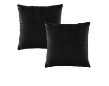 Bianca Pair of Vivid Coordinates European Pillowcases Black 65 x 65 cm