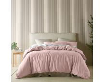 Bianca Acacia Blush Vintage Washed Cotton Quilt Cover Set Queen