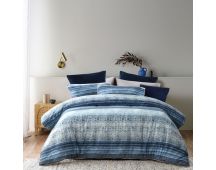 Bianca Amata Blue Cotton Sateen Quilt Cover Set King