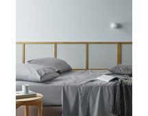 Bianca Natural Sleep Recycled Cotton and Bamboo Sheet Set Silver Queen