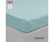 Algodon 300TC Cotton Fitted Sheet Long Single Size Denim