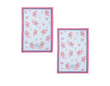 Ashdene Set of 2 Cherry Blossom Cotton Kitchen Tea Towels 50 x 70 cm