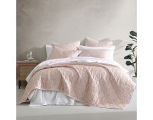 Logan and Mason Shelby Rose Cotton Rich Quilted Coverlet Set Single/Double