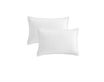 Platinum Collection Pair of Ascot White Standard Pillowcases 48 x 73 + 20cm