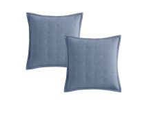 Platinum Collection Pair of Ascot Steel European Pillowcases 65 x 65cm