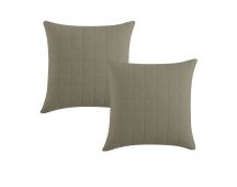 Logan and Mason Pair of Rhodes Moss European Pillowcases 65 x 65 + 16cm