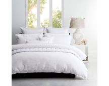 Platinum Collection Ascot White Waffle Quilt Cover Set Double