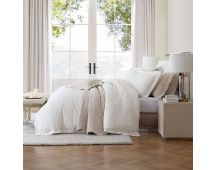 Private Collection Marbella Ivory 100% Cotton Matelasse Quilt Cover Set King