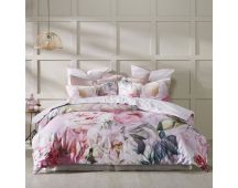 Logan and Mason 250TC Summer Daze Pink Cotton Sateen Quilt Cover Set King