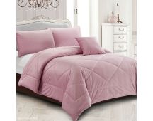 Georges Fine Linens Carrington Quilt / Comforter Set Pink King