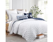 Jenny Mclean Swiss Dots Blue 3 Piece Coverlet Set Queen