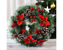 Christmas Wreath Door Garland Decoration Front Door Hanging Flowers Tree Decor(H1-2)