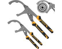 Adjustable Oil Filter Wrench Set - 9" & 12" Pliers for Cars, Trucks, Motorcycles - Durable Carbon Steel, Ergonomic Grip, Easy Access Design