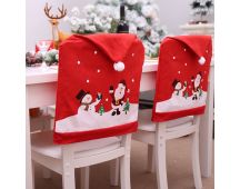 6-10x Christmas Santa Hat Chair Covers Table Cloth Dinner Home Décor Ornaments, 6PCS Chair Covers