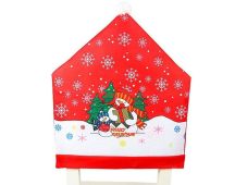 10x Christmas Chair Covers Dinner Table Santa Hat Snowman Home Décor Ornaments, Snowman (10 Chair Covers)