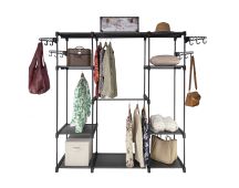 Sorti Freestanding Portable Closet Metal Wardrobe Garment Rack Hanger