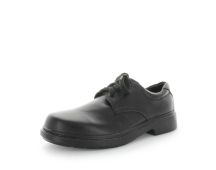 WILDE SCHOOL Boy's JENKIN School Black Smooth Shoe 44EU