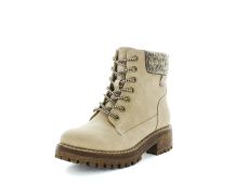 WILDE Women's SNUGGLE Boots Beige Micro Shoe 41EU