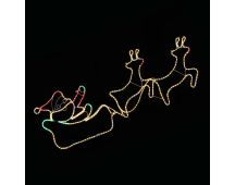 LED Ropelight Double Reindeer Sleigh Twinkle Lights