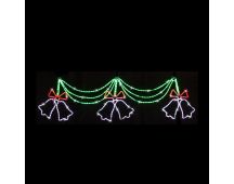 LED Twin Bell Ropelight Red-Green-Wht