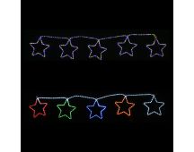 LED Ropelight 5 Stars Chain available in 2 Colors - Multicolor