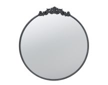 ROUND ORNATE METALLIC WALL MIRROR