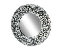 SWIRL MOTHER OF PEARL HAND MADE MIRROR