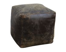 VINTAGE LEATHER OTTOMAN